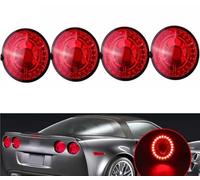 FFXDEQ For Corvette C6 For Coupe 2005-2013 LED Tail Lights 4PCS Red Lens Car Rear Third Brake Light Lamp Brake Light