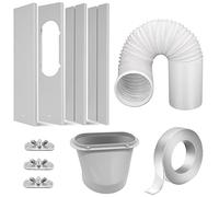 FFXWTSF Portable Air Conditioner Window Kit with 5.9” Exhaust Hose, Adjustable Universal Window Seal for AC Unit…