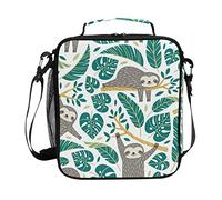 FFY Go Cute Lunch Box Sloth Insulated Lunch Bags Cute Large Lunch Tote Bag Cool Freezable Lunch Tote 5L with Shoulder Strap for Kids Girls Women
