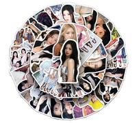 FFZZ-50pcs Korean Girls Group Stickers Cute Aesthetic Vintage Scrapbook Laptop Phone Water Bottle Luggage Skateboard Vinyl Waterproof Stickers