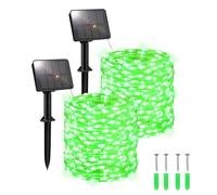 FFZZKJ Solar Lights Outdoor Garden Waterproof Total 240LED 12Mx2 Pack Outdoor Solar Lights for Garden Patio Balcony Terrace Veranda Tree, Green