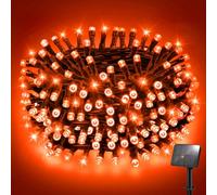 FFZZKJ Solar Orange Halloween Lights Outdoor Garden 50LED 5M 16.4FT Garden Lights Solar Powered Waterproof 8 Modes for Patio/Yard/Tree/Gazebo/Terrace/Party/Wedding - Orange