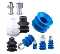 FG Series Corrugated Vacuum Suction Cup, 5pcs, Imported Silicone and Nitrile Rubber Materials FG-3/7/9/12/14(FG14 Black)