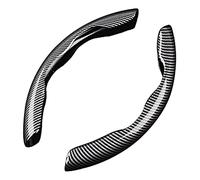 FGAITH 2Pcs Carbon Fiber Anti-skid Car Steering Wheel Covers for BMW Z4 Z4M E85 E86 E89 G29 E52 20i 30i M40i, Segmented Steering Wheel Protector Durable Accessories,A-Black