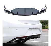 FGAITH ABS Car Rear Bumper Diffuser Spoiler for Opel Insignia 2017-2019, Lip Diffuser Lower Rear Spoilers Bumper Chassis Anti-Crash Protector Body Kit,A-Black