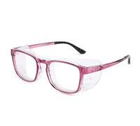 FGAQLUK Adult Anti-pollen Allergy Glasses, Extended Silicone Full-surround Frame - Removable Goggles, Anti-blue Light, Anti-fog, Anti-UV Glasses(Purple)