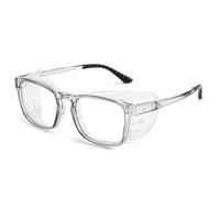 FGAQLUK Adult Anti-pollen Allergy Glasses, Extended Silicone Full-surround Frame - Removable Goggles, Anti-blue Light, Anti-fog, Anti-UV Glasses(Grey)