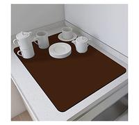 FGAQLUK Kitchen Super Absorbent Draining Mat,Dish Drying Mat For Counter,Non-slip Absorbent Rubber, Coffee Machine Mat Counter Protector For Kitchen, Dining Table, Bathroom(Dark Brown,45*75cm)