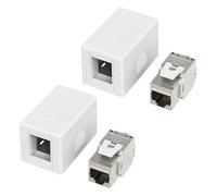 FGB 2 x 1-Port Connection Box with RJ45 Module, Surface-Mounted Network Socket