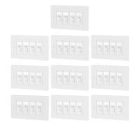 FGB Cat6 RJ45 Socket Faceplate Wall Plate, Double Socket Quad Port, 10 Pack | RJ45 Wall Sockets Cat6 Single Port for CAT6/CAT5E/CAT5 Ethernet Cable Networking Socket Box with Keystones Jack Modular