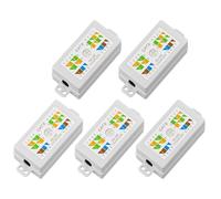 FGB RJ45 Cat6 Junction Box, Inline Punchdown Krone Coupler Joiner for Cat6/Cat5E/Cat5 Ethernet Network Cables, 5-Pack