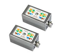 FGB RJ45 Cat6 Junction Box Shielded Inline Punchdown Coupler 2-Pack | Punchdown Krone Coupler, Joiner for Cat6/Cat5E/Cat5 Ethernet Network Cables