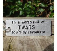Fgbetcv Valentines Keyring Gifts for Him Husband Boyfriend,In A World Full of Cunts You're My Favorite Keyring,Birthday Valentines Gifts for Women Men Husband