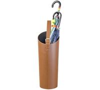 FGDIUCVN Umbrella Holder Bin European Style Leather Fabric Umbrella Stand With Handle Umbrella Holder New Support Sombrilla Multipurpose Hotel Home Canes Walking Sticks Holder (Color : C-Brown)