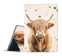 FGDRFGRW Case for 6.8" Kindle Paperwhite 11th Generation 2021 and Signature Edition,Adjustable Stand Auto Wake/Sleep Function Full Body Protection Cover - Highland Cow