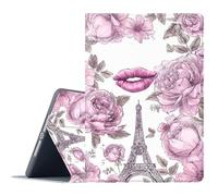FGDRFGRW Case for 6" All-New Kindle 10th Generation 2019 Release,Adjustable Stand Auto Wake/Sleep Function Full Body Protection Cover - Paris Flower Lip Art
