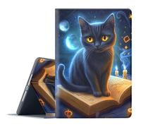 FGDRFGRW Case for 6" All-New Kindle 10th Generation 2019 Release,Adjustable Stand Auto Wake/Sleep Function Full Body Protection Cover - Black Cat Magic