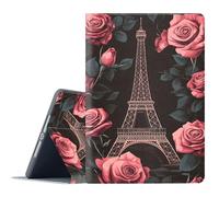 FGDRFGRW Case for 6" All-New Kindle 10th Generation 2019 Release,Adjustable Stand Auto Wake/Sleep Function Full Body Protection Cover - Paris Tower Rose
