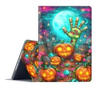 FGDRFGRW Case for 6" All-New Kindle (11th Generation-2024/2022 Release),Adjustable Stand Auto Wake/Sleep Function Full Body Protection Cover - Halloween Cemetery Pumpkin