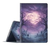 FGDRFGRW Case for 7" Kindle Paperwhite (12th Generation-2024) and Kindle Colorsoft Signature Edition,Adjustable Stand Auto Wake/Sleep Function Full Body Protection Cover - Moonlit Tombstone