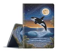 FGDRFGRW Case for All-New Amazon Fire HD 8/8 Plus (12th/10th Generation,2024/2022/2020),Adjustable Stand Auto Wake/Sleep Function Full Body Protection Cover - Orca Wave