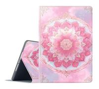 FGDRFGRW Case for All-New Fire 7 Tablet (12th Generation, 2022 Release),Adjustable Stand Auto Wake/Sleep Function Full Body Protection Cover - Pink Lotus Mandala