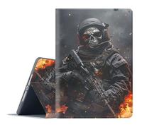 FGDRFGRW Case for Amazon Kindle Fire Max 11 Tablet (13th Gen, 2023 Release) 11",Adjustable Stand Auto Wake/Sleep Function Full Body Protection Cover - Military Skull Warrior