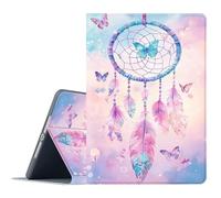 FGDRFGRW Case for iPad 10.2-Inch (2021/2020/2019 Model,9/8/7 Generation),Adjustable Stand Auto Wake/Sleep Function Full Body Protection Cover - Dreamcatcher Butterfly