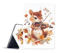 FGDRFGRW Case for iPad 10.2-Inch (2021/2020/2019 Model,9/8/7 Generation),Adjustable Stand Auto Wake/Sleep Function Full Body Protection Cover - Cute Squirrel Violin