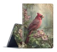 FGDRFGRW Case for iPad 10.5-Inch (iPad Air 3rd 2019/iPad Pro 2017),Adjustable Stand Auto Wake/Sleep Function Full Body Protection Cover - Vintage Cardinal Bird Floral