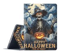 FGDRFGRW Case for iPad Air 1/2, iPad 9.7-Inch (2017/2018 Model,5th/6th Generation),Adjustable Stand Auto Wake/Sleep Function Full Body Protection Cover - Halloween Skeleton