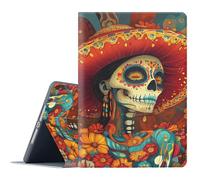 FGDRFGRW Case for iPad Air 1/2, iPad 9.7-Inch (2017/2018 Model,5th/6th Generation),Adjustable Stand Auto Wake/Sleep Function Full Body Protection Cover - Day of The Dead Sugar Skull