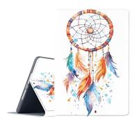 FGDRFGRW Case for iPad Air 1/2, iPad 9.7-Inch (2017/2018 Model,5th/6th Generation),Adjustable Stand Auto Wake/Sleep Function Full Body Protection Cover - Colorful Dreamcatcher Feather