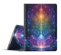 FGDRFGRW Case for iPad Pro 11 Inch M4 (iPad 5th Generation 2024),Adjustable Stand Auto Wake/Sleep Function Full Body Protection Cover - Chakra Lotus