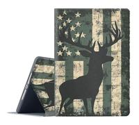 FGDRFGRW Case for iPad Pro 12.9 Inch (6/5th Generation 2022/2021) iPad Air 13 Inch (M3/M2, 2025/2024),Adjustable Stand Auto Wake/Sleep Function Full Body Protection Cover - American Vintage Deer
