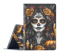 FGDRFGRW Case for iPad Pro 12.9 Inch (6/5th Generation 2022/2021) iPad Air 13 Inch (M3/M2, 2025/2024),Adjustable Stand Auto Wake/Sleep function Full body protection Cover - Day of the Dead Sugar Skull
