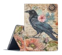 FGDRFGRW Case for iPad Pro 13 Inch 2025/2024 (8th/7th Generation,M5/M4),Adjustable Stand Auto Wake/Sleep Function Full Body Protection Cover - Crow Flower Pattern