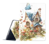 FGDRFGRW Case for Samsung Galaxy Tab A 10.1 2016 Model SM-T580/T585/T587,Adjustable Stand Auto Wake/Sleep Function Full Body Protection Cover - Cottage Butterfly