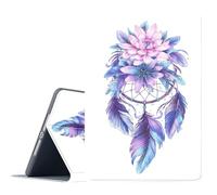 FGDRFGRW Case for Samsung Galaxy Tab A 10.1 2019 Model SM-T510/T515/T517,Adjustable Stand Auto Wake/Sleep Function Full Body Protection Cover - Feather Flower Dreamcatcher