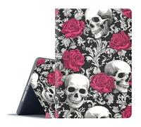 FGDRFGRW Case for Samsung Galaxy Tab A 8.4 2020 Model SM-T307,Adjustable Stand Auto Wake/Sleep Function Full Body Protection Cover - Gothic Skull Rose