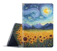 FGDRFGRW Case for Samsung Galaxy Tab A11 Plus/A9 Plus 11 Inch 2025/2023,Adjustable Stand Auto Wake/Sleep Function Full Body Protection Cover - Van Gogh Starry Sky Sunflower