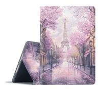 FGDRFGRW Case for Samsung Galaxy Tab A11 Plus/A9 Plus 11 Inch 2025/2023,Adjustable Stand Auto Wake/Sleep Function Full Body Protection Cover - Paris Sakura Eiffel Tower