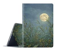 FGDRFGRW Case for Samsung Galaxy Tab A7 Lite 8.7-Inch 2021 Model SM-T220/T225/T227,Adjustable Stand Auto Wake/Sleep Function Full Body Protection Cover - Moonlight Grass Firefly