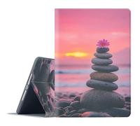 FGDRFGRW Case for Samsung Galaxy Tab A7 Lite 8.7-Inch 2021 Model SM-T220/T225/T227,Adjustable Stand Auto Wake/Sleep Function Full Body Protection Cover - Sunset Zen Stone Tower