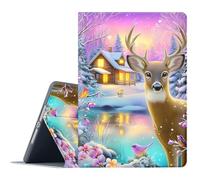 FGDRFGRW Case for Samsung Galaxy Tab A7 Lite 8.7-Inch 2021 Model SM-T220/T225/T227,Adjustable Stand Auto Wake/Sleep Function Full Body Protection Cover - Winter Cottage Animal Bird