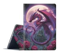 FGDRFGRW Case for Samsung Galaxy Tab A8 10.5-Inch 2022 Model SM-X200/X205/X207,Adjustable Stand Auto Wake/Sleep Function Full Body Protection Cover - Dragon Moon