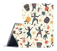 FGDRFGRW Case for Samsung Galaxy Tab E 9.6 2015 Model SM-T560/T561/T567,Adjustable Stand Auto Wake/Sleep Function Full Body Protection Cover - African Americans Traditional Pattern