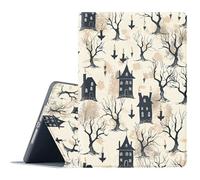 FGDRFGRW Case for Samsung Galaxy Tab S10 Plus 2024/S9 Plus/S9 FE Plus 5G 2023 12.4,Adjustable Stand Auto Wake/Sleep Function Full Body Protection Cover - Halloween Haunted House