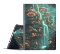 FGDRFGRW Case for Samsung Galaxy Tab S10 Plus 2024/S9 Plus/S9 FE Plus 5G 2023 12.4,Adjustable Stand Auto Wake/Sleep Function Full Body Protection Cover - Mushroom House