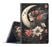 FGDRFGRW Case for Samsung Galaxy Tab S10 Ultra 2024/S9 Ultra 2023/S8 Ultra 2022 14.6 Inch,Adjustable Stand Auto Wake/Sleep Function Full Body Protection Cover - Moon Fairy Butterfly